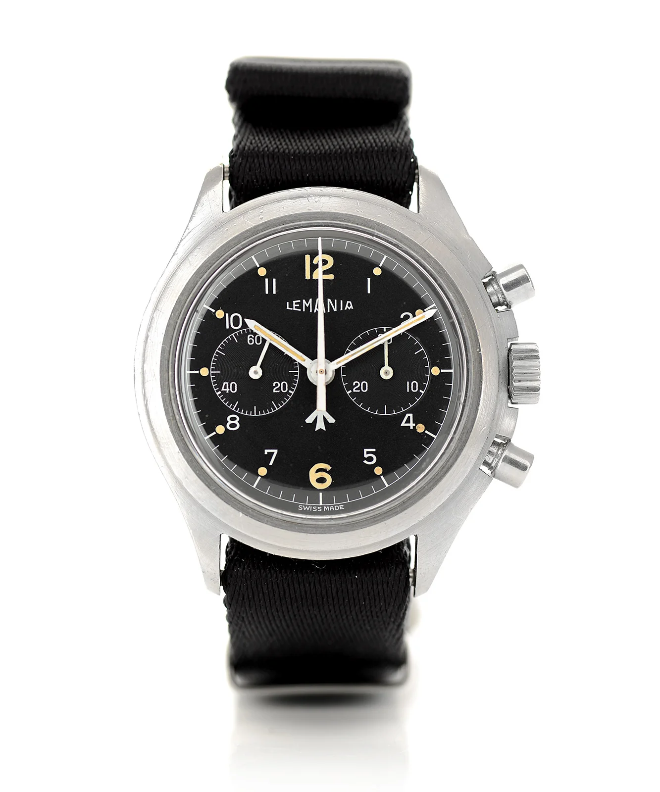 Lemania two-button military chronograph (1975) - Image 5