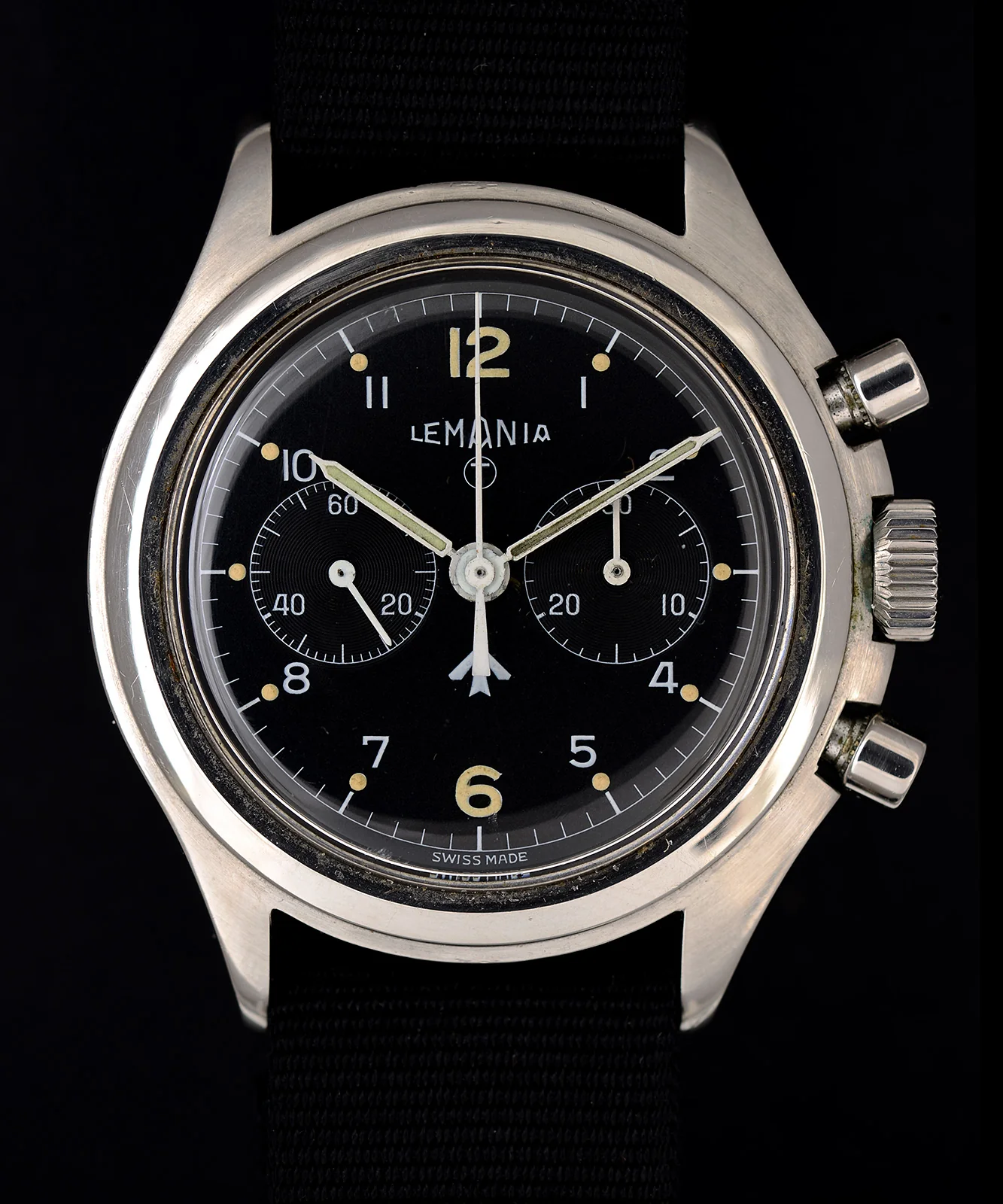 Lemania two button military issue Chronograph (1975) - Image 2