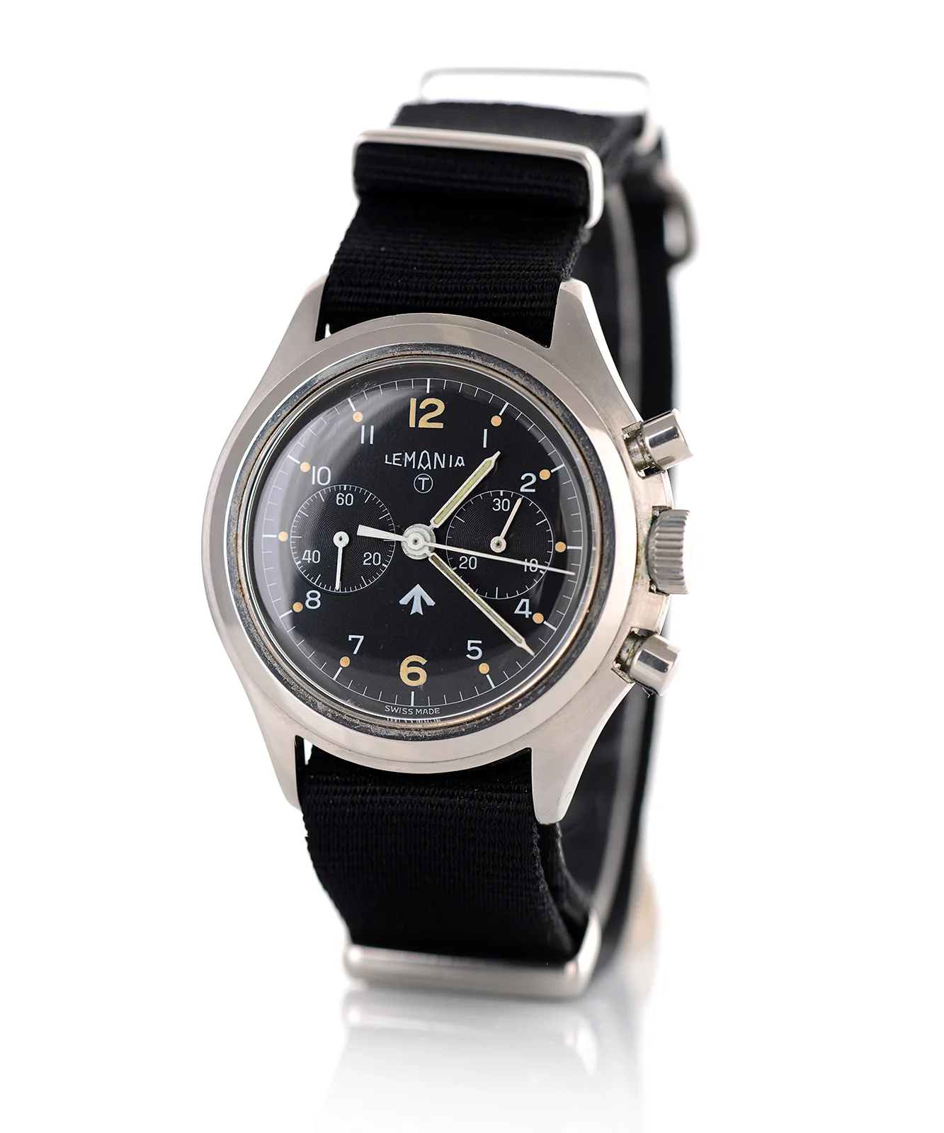 Lemania two button military issue Chronograph (1975) - Image 8